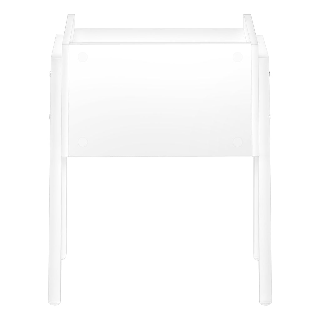 ACCENT TABLE - 23""H / WHITE / WHITE METAL