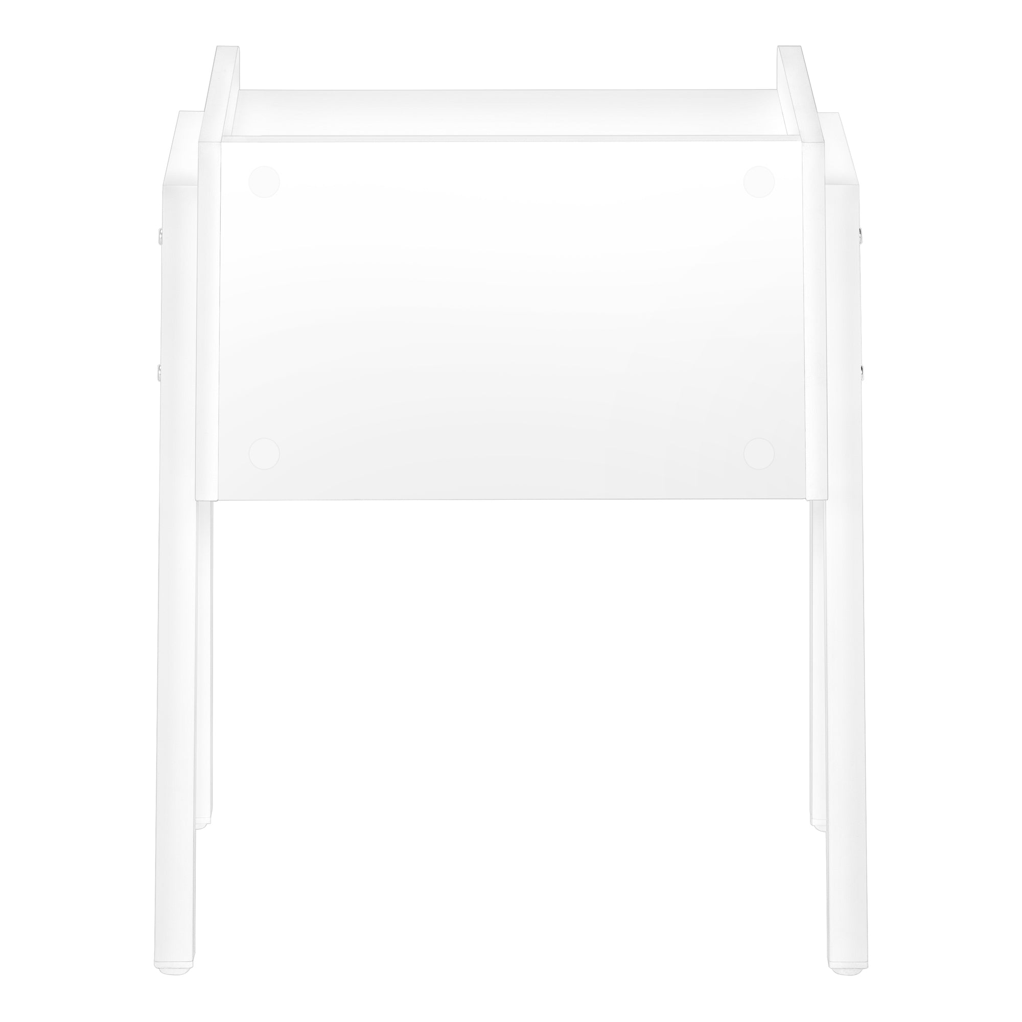 ACCENT TABLE - 23""H / WHITE / WHITE METAL