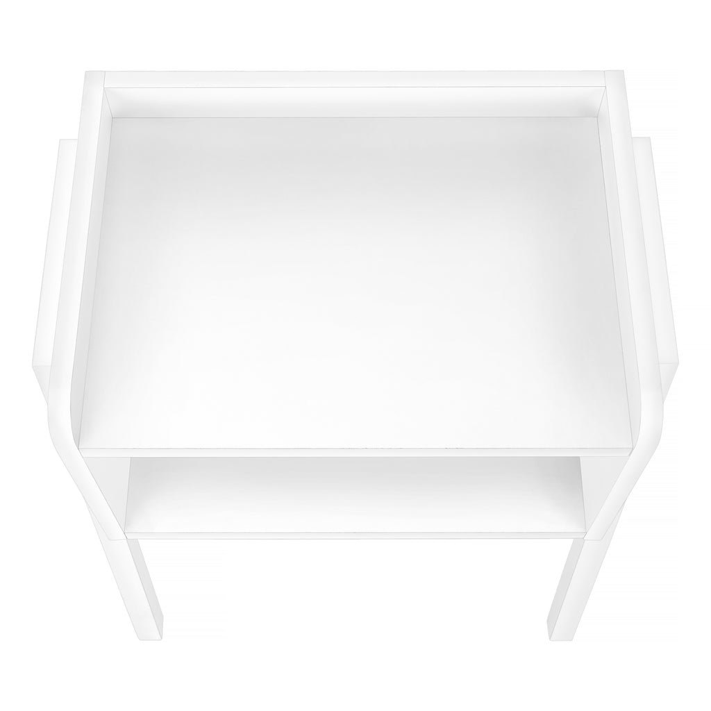 ACCENT TABLE - 23""H / WHITE / WHITE METAL