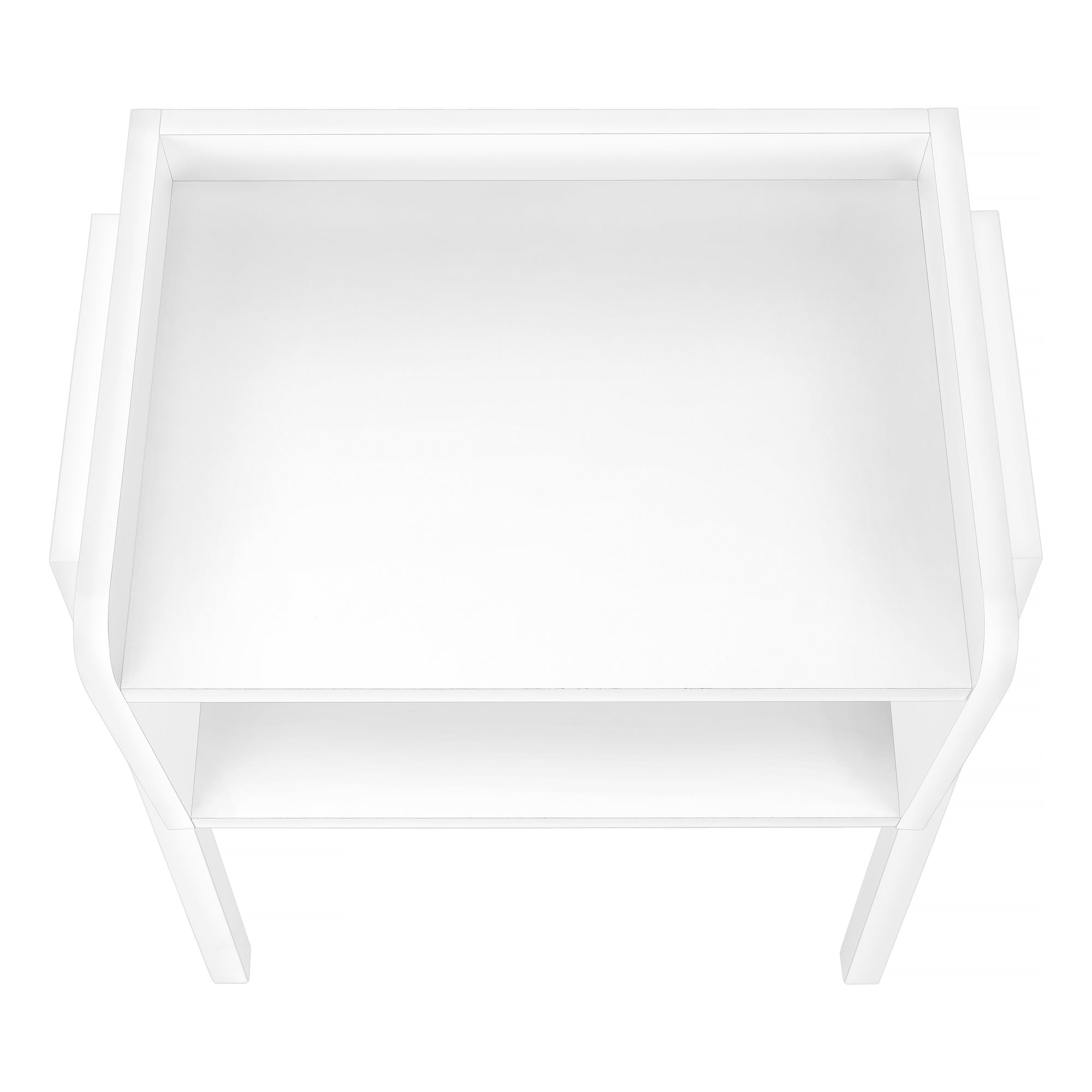 ACCENT TABLE - 23""H / WHITE / WHITE METAL