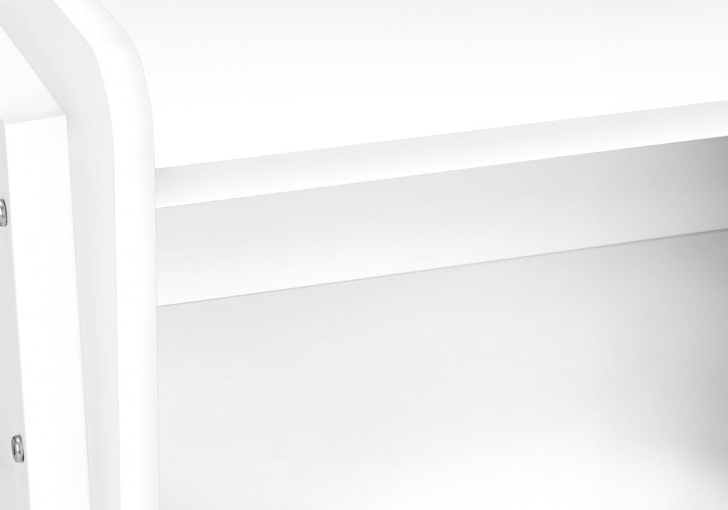 ACCENT TABLE - 23""H / WHITE / WHITE METAL