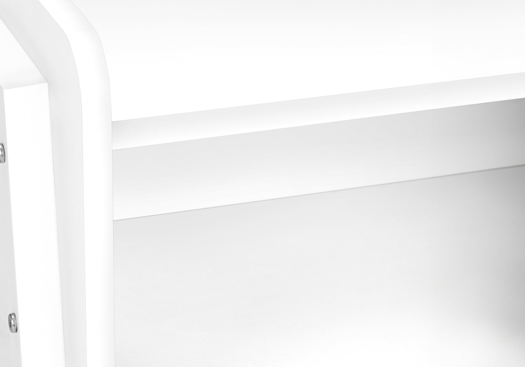 ACCENT TABLE - 23""H / WHITE / WHITE METAL