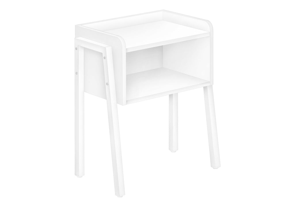 ACCENT TABLE - 23""H / WHITE / WHITE METAL