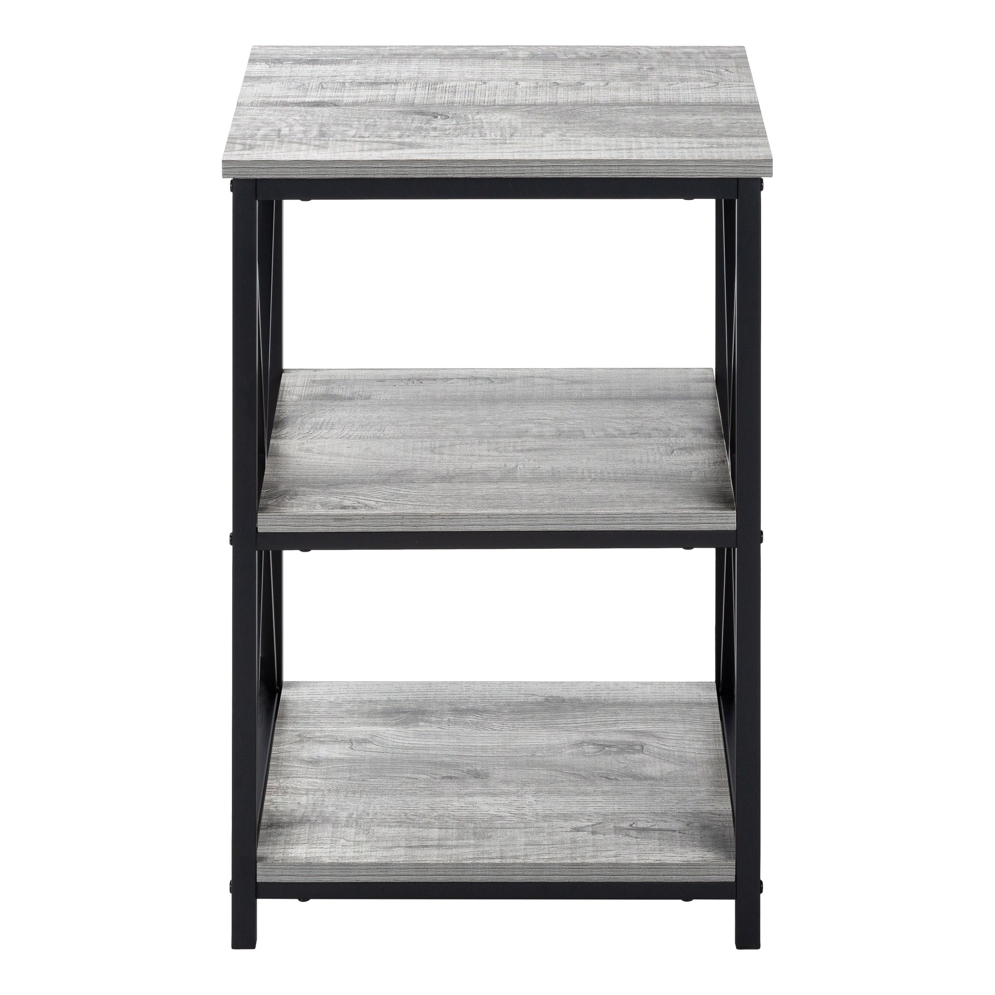 ACCENT TABLE - 26""H / GREY / BLACK METAL