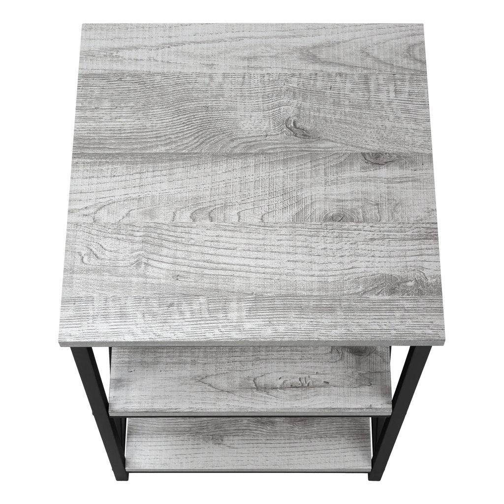 ACCENT TABLE - 26""H / GREY / BLACK METAL