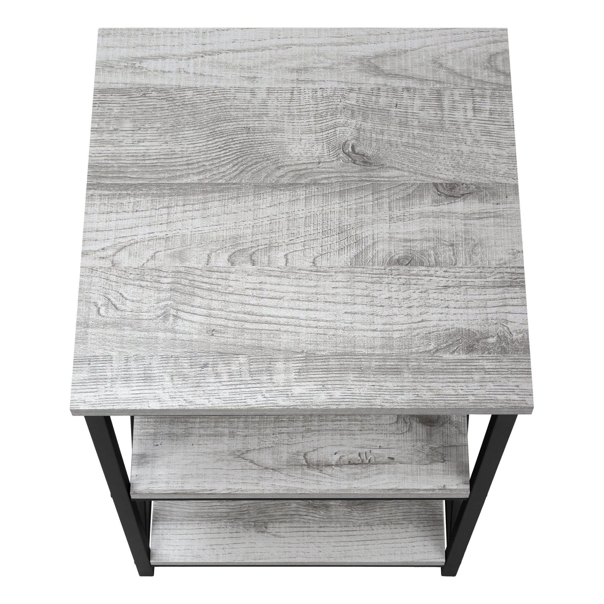 ACCENT TABLE - 26""H / GREY / BLACK METAL