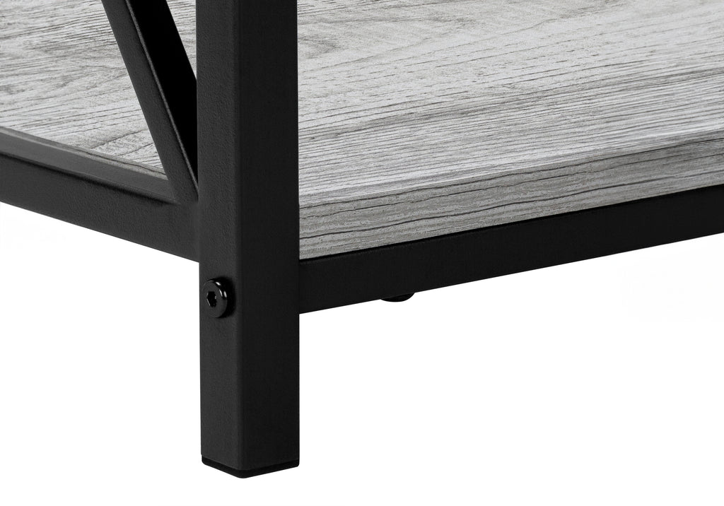 ACCENT TABLE - 26""H / GREY / BLACK METAL