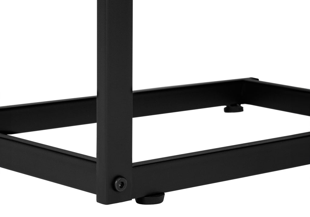 ACCENT TABLE - BROWN RECLAIMED-LOOK / BLACK METAL