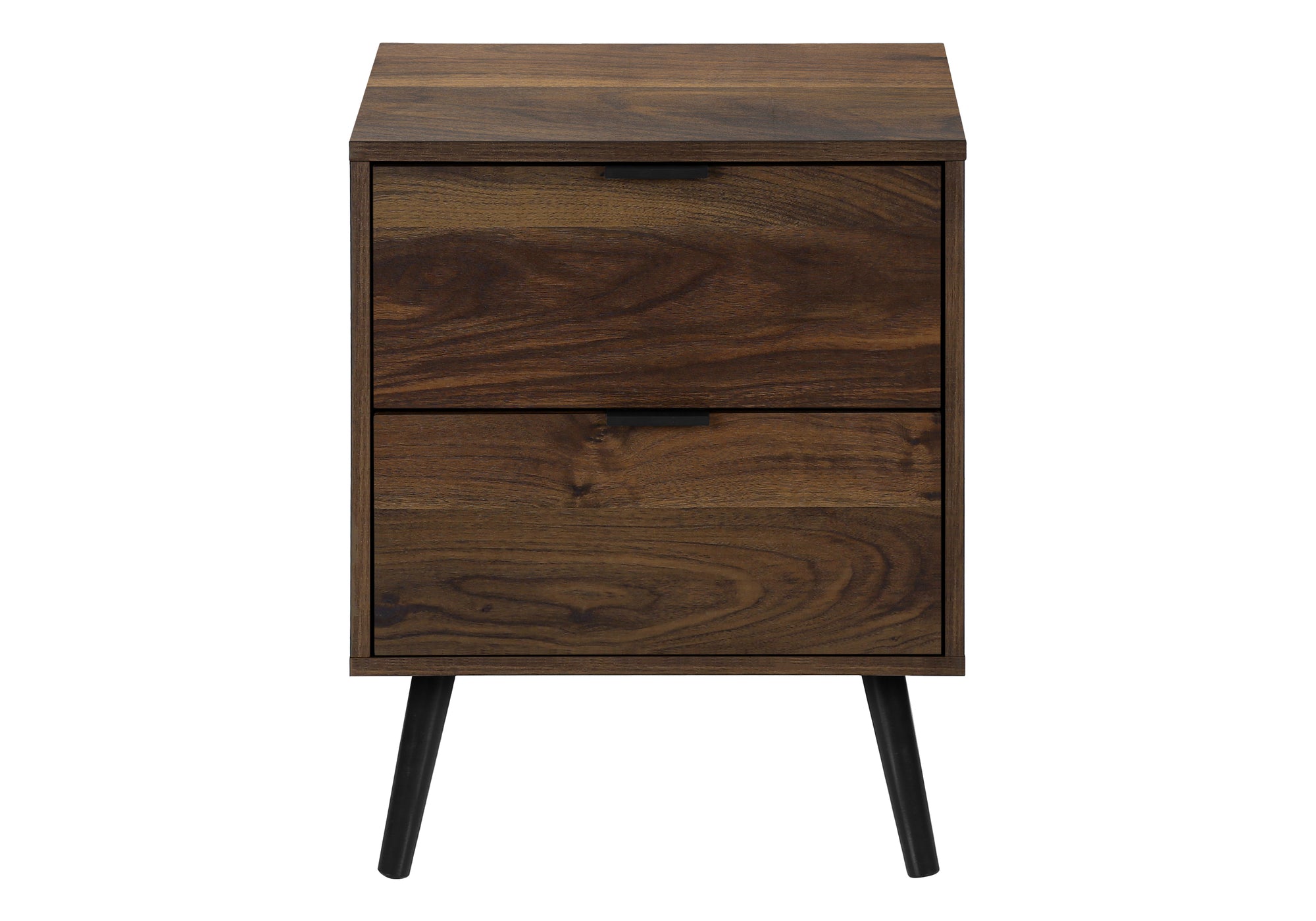ACCENT TABLE - 24""H / WALNUT END TABLE WITH 2 DRAWERS