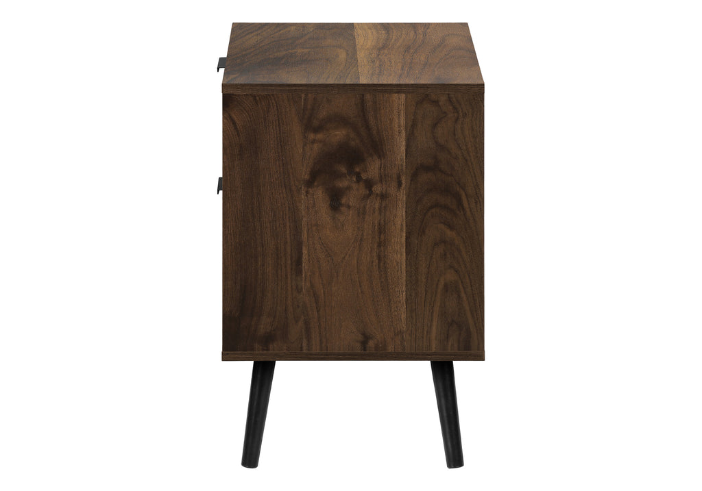 ACCENT TABLE - 24""H / WALNUT END TABLE WITH 2 DRAWERS