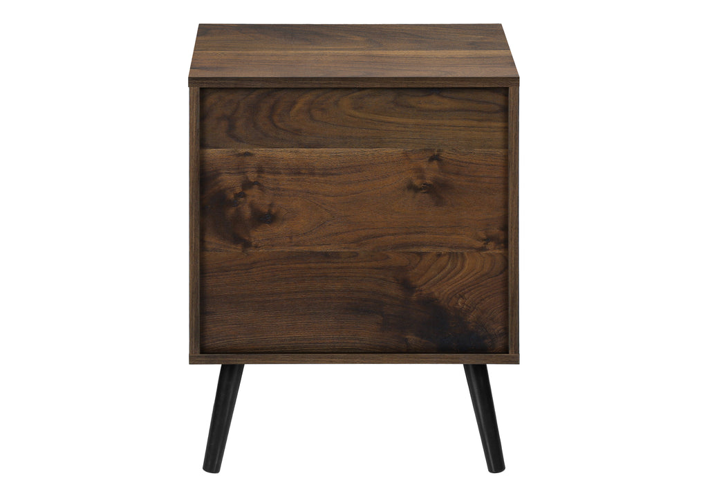 ACCENT TABLE - 24""H / WALNUT END TABLE WITH 2 DRAWERS