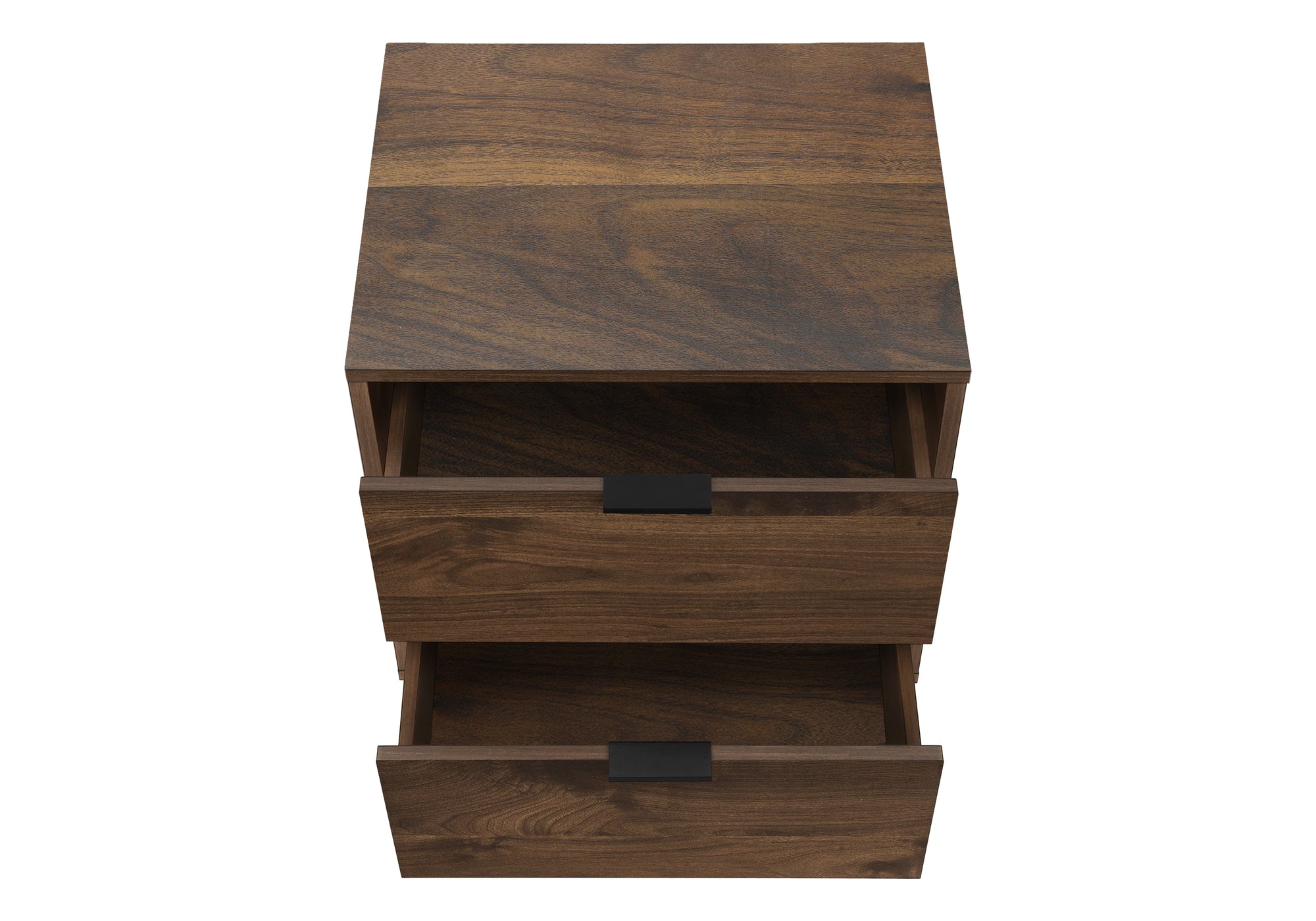 ACCENT TABLE - 24""H / WALNUT END TABLE WITH 2 DRAWERS