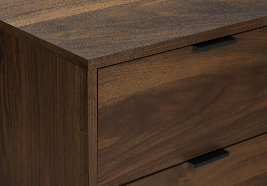 ACCENT TABLE - 24""H / WALNUT END TABLE WITH 2 DRAWERS