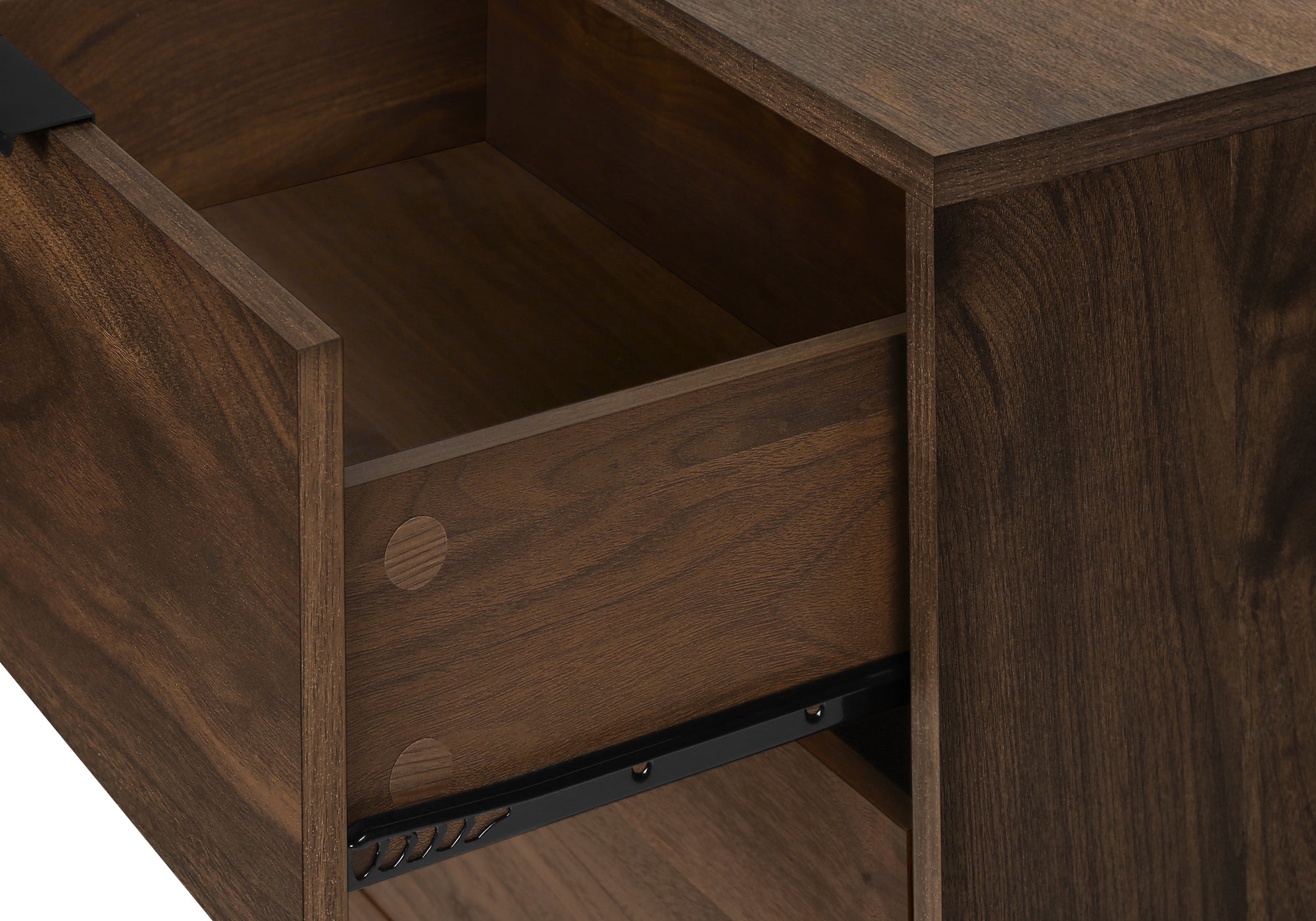 ACCENT TABLE - 24""H / WALNUT END TABLE WITH 2 DRAWERS