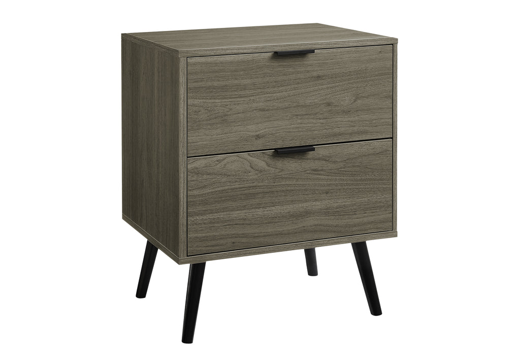 ACCENT TABLE - 24""H / GREY END TABLE WITH 2 DRAWERS
