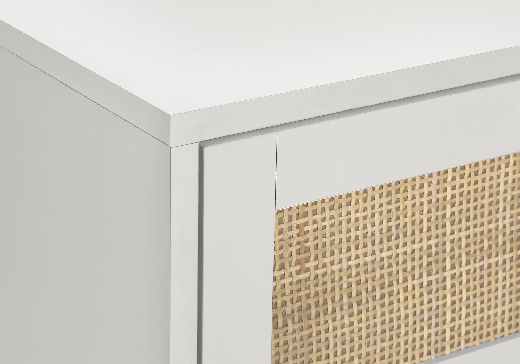 ACCENT TABLE - 24""H / WHITE END TABLE - 2 WALNUT DRAWERS