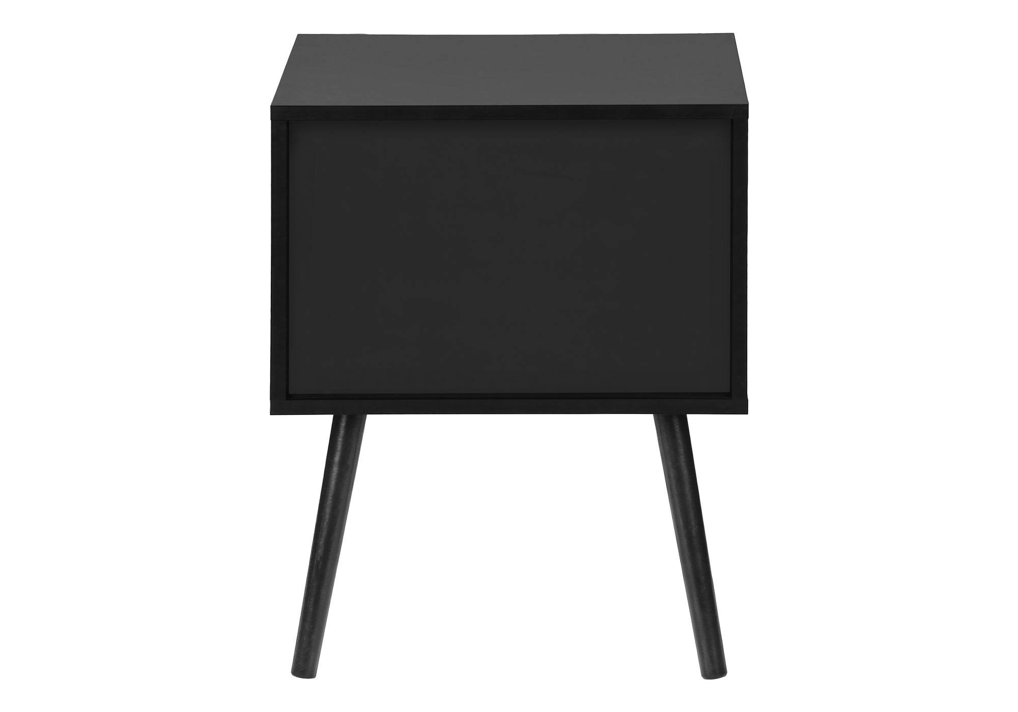 ACCENT TABLE - 24""H / BLACK END TABLE WITH 2 DRAWERS