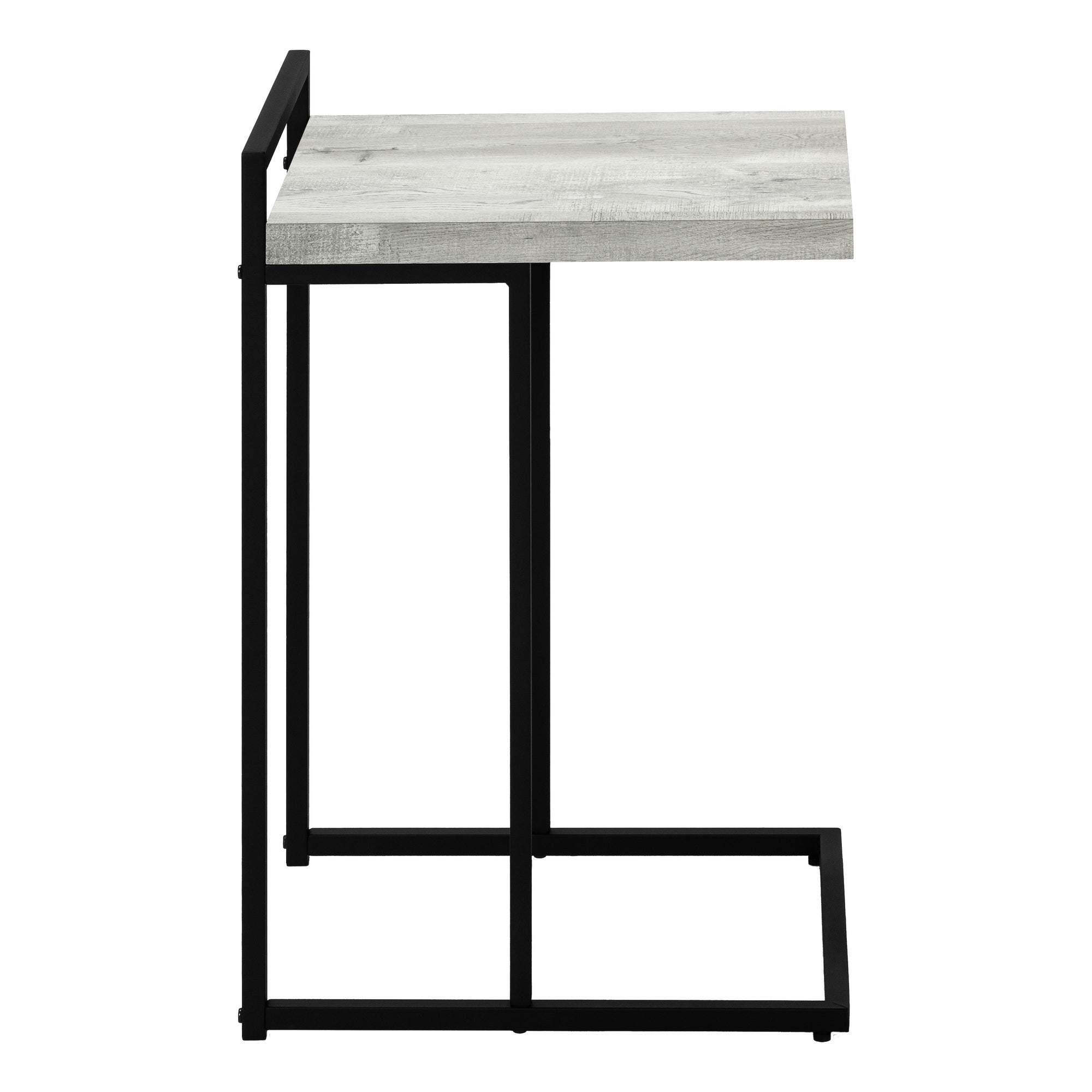 ACCENT TABLE - 25""H / GREY RECLAIMED WOOD / BLACK METAL