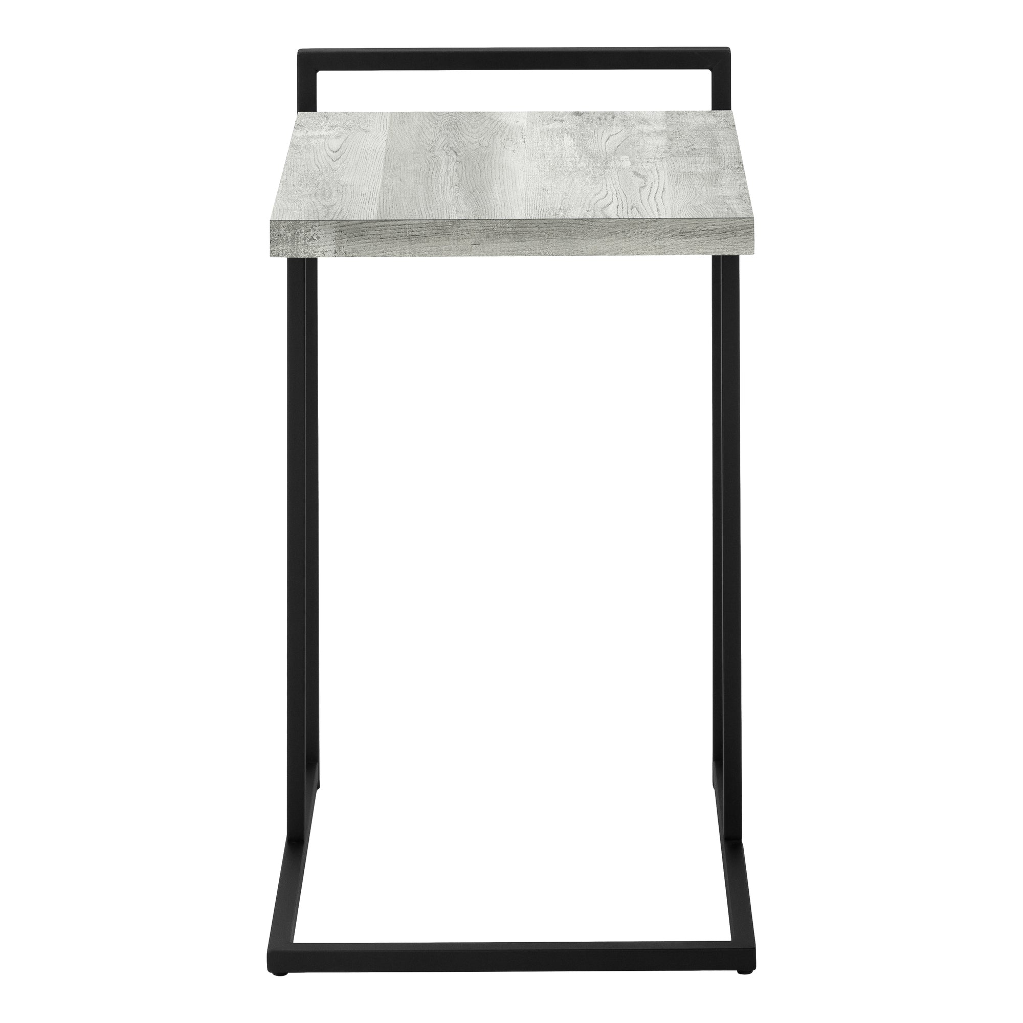 ACCENT TABLE - 25""H / GREY RECLAIMED WOOD / BLACK METAL