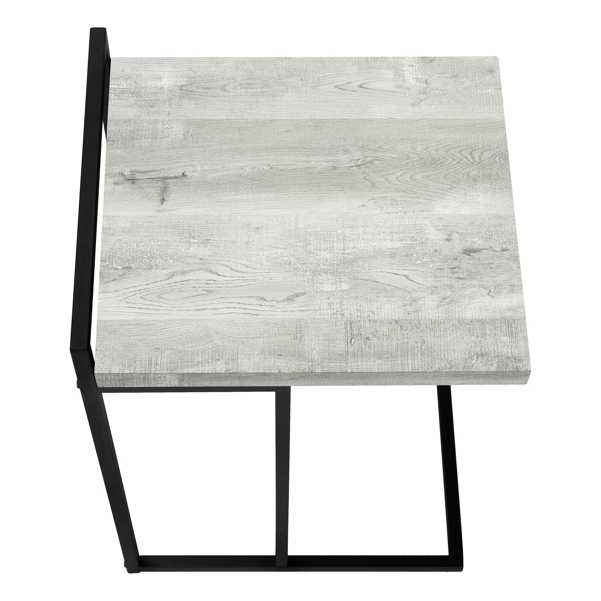 ACCENT TABLE - 25""H / GREY RECLAIMED WOOD / BLACK METAL