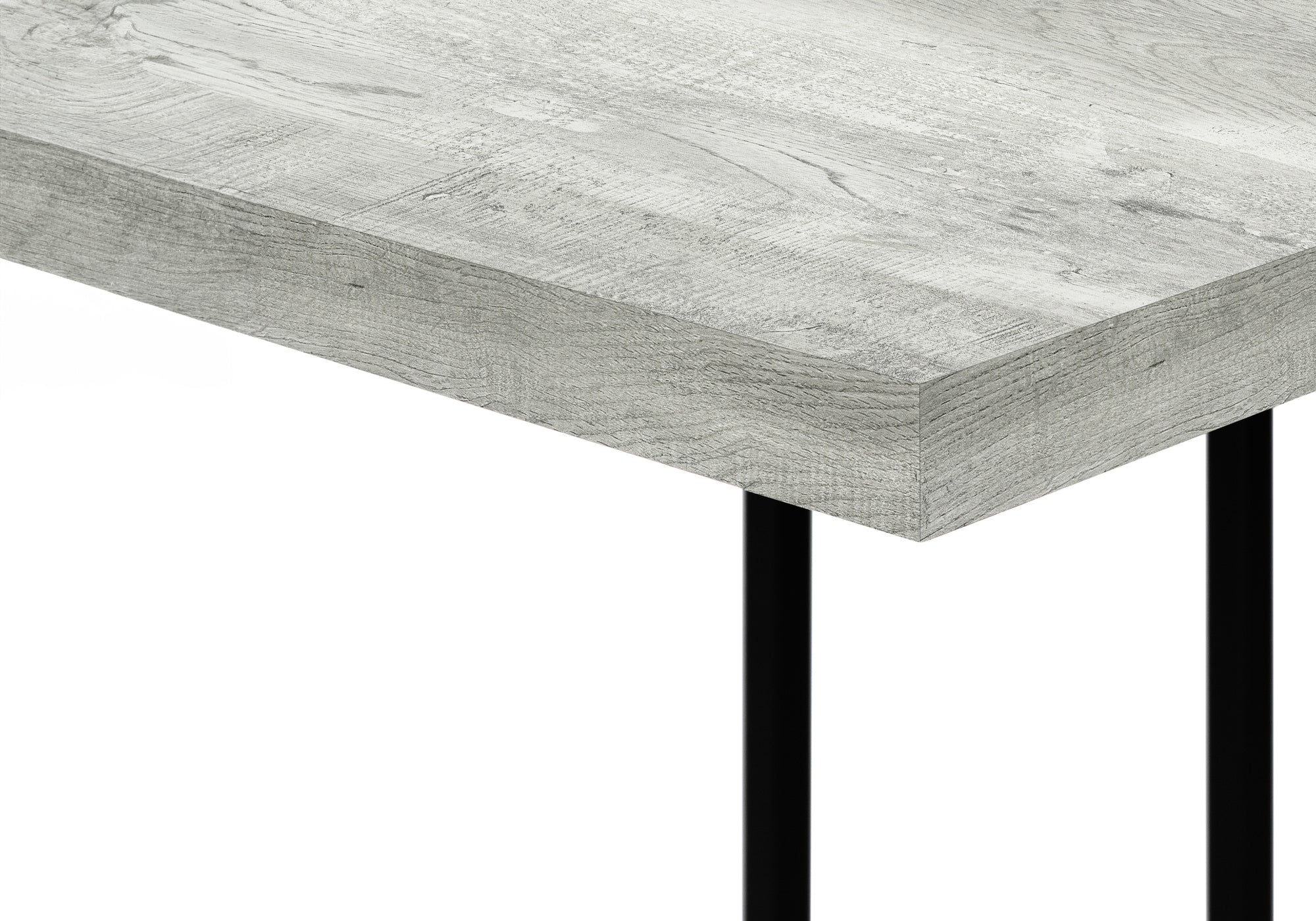 ACCENT TABLE - 25""H / GREY RECLAIMED WOOD / BLACK METAL