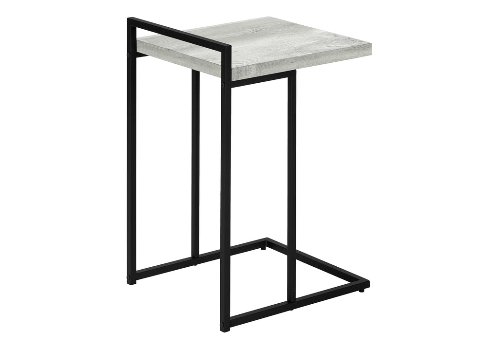 ACCENT TABLE - 25""H / GREY RECLAIMED WOOD / BLACK METAL