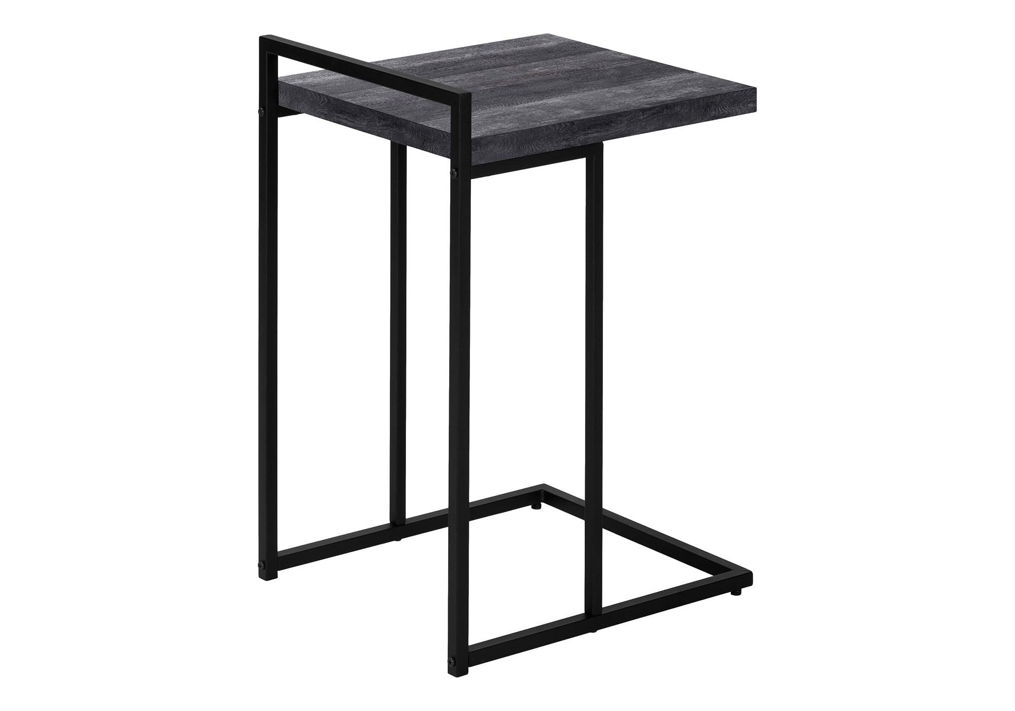 ACCENT TABLE - 25""H / BLACK RECLAIMED WOOD / BLACK METAL