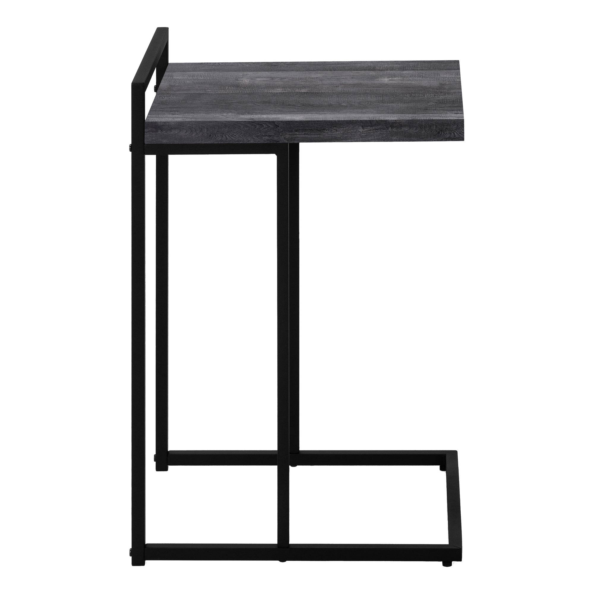 ACCENT TABLE - 25""H / BLACK RECLAIMED WOOD / BLACK METAL