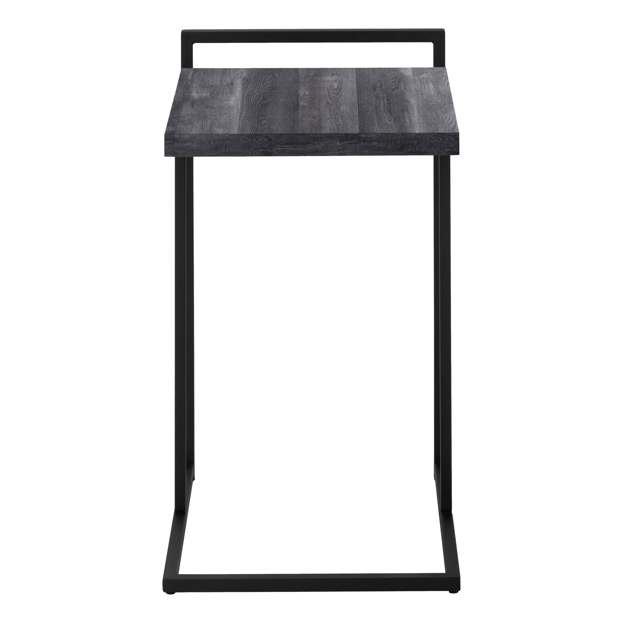ACCENT TABLE - 25""H / BLACK RECLAIMED WOOD / BLACK METAL