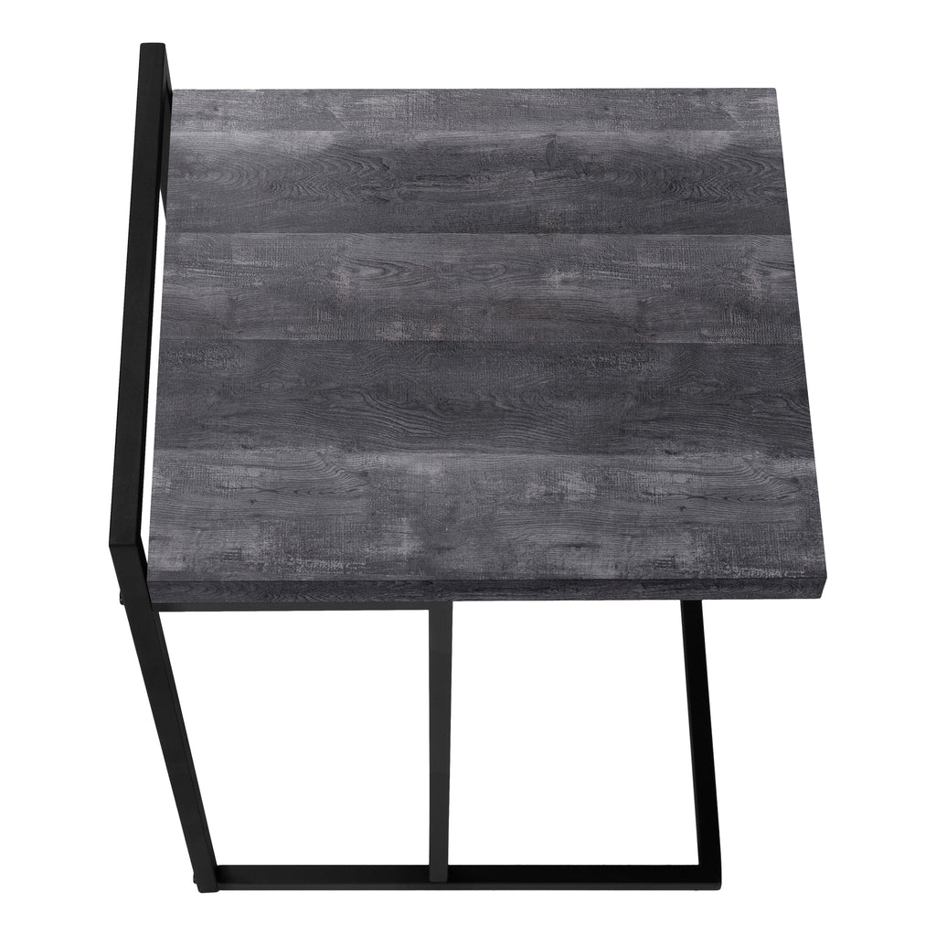 ACCENT TABLE - 25""H / BLACK RECLAIMED WOOD / BLACK METAL