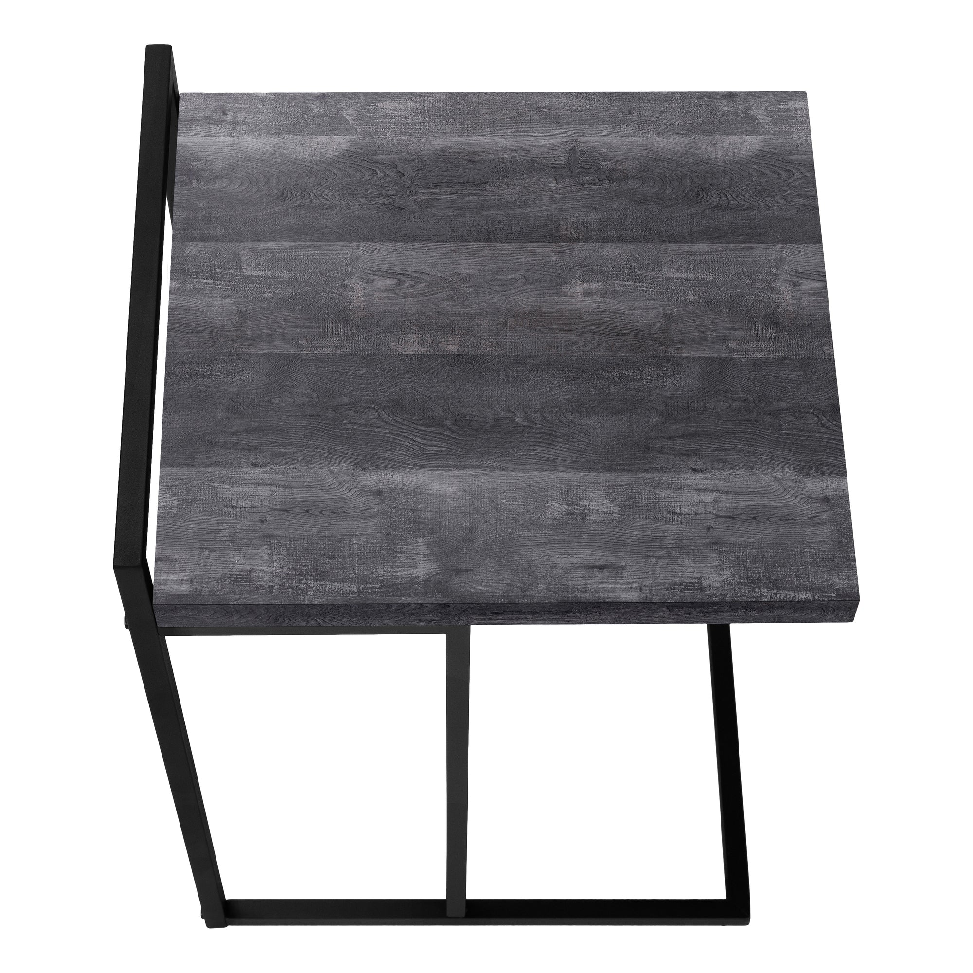 ACCENT TABLE - 25""H / BLACK RECLAIMED WOOD / BLACK METAL