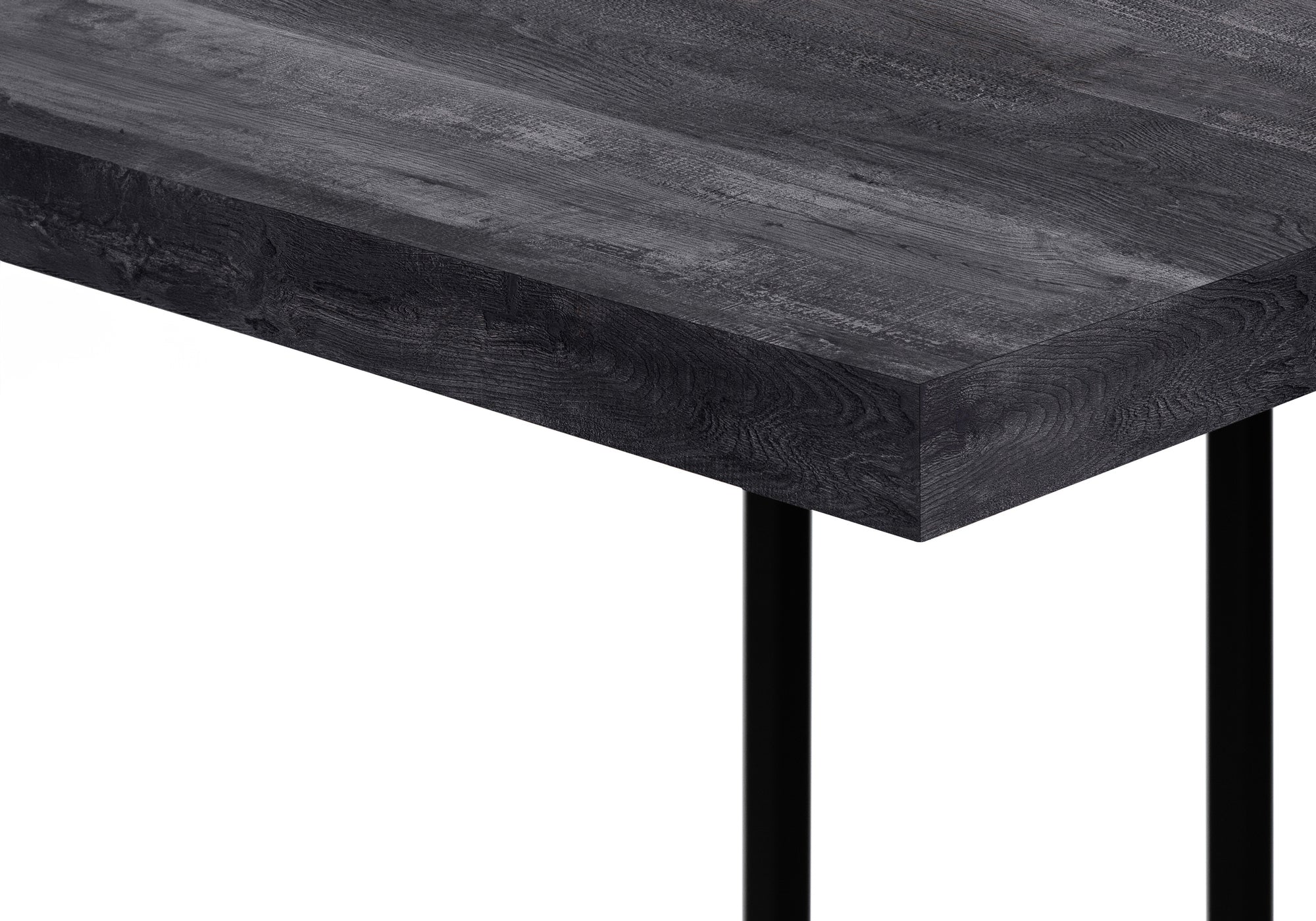 ACCENT TABLE - 25""H / BLACK RECLAIMED WOOD / BLACK METAL
