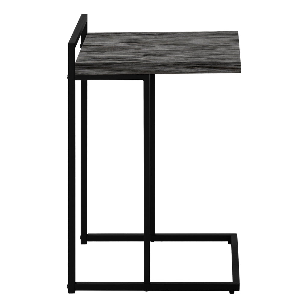 ACCENT TABLE - 25""H / GREY / BLACK METAL