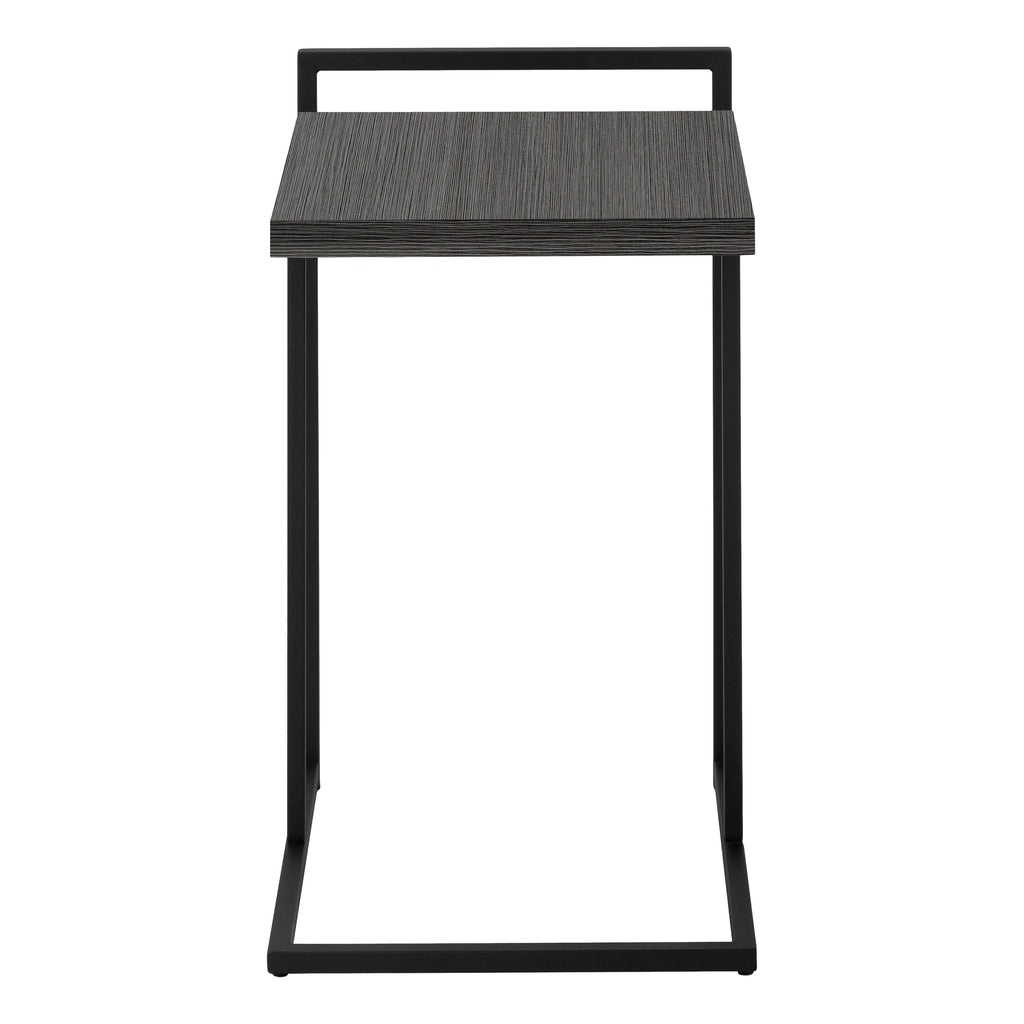 ACCENT TABLE - 25""H / GREY / BLACK METAL
