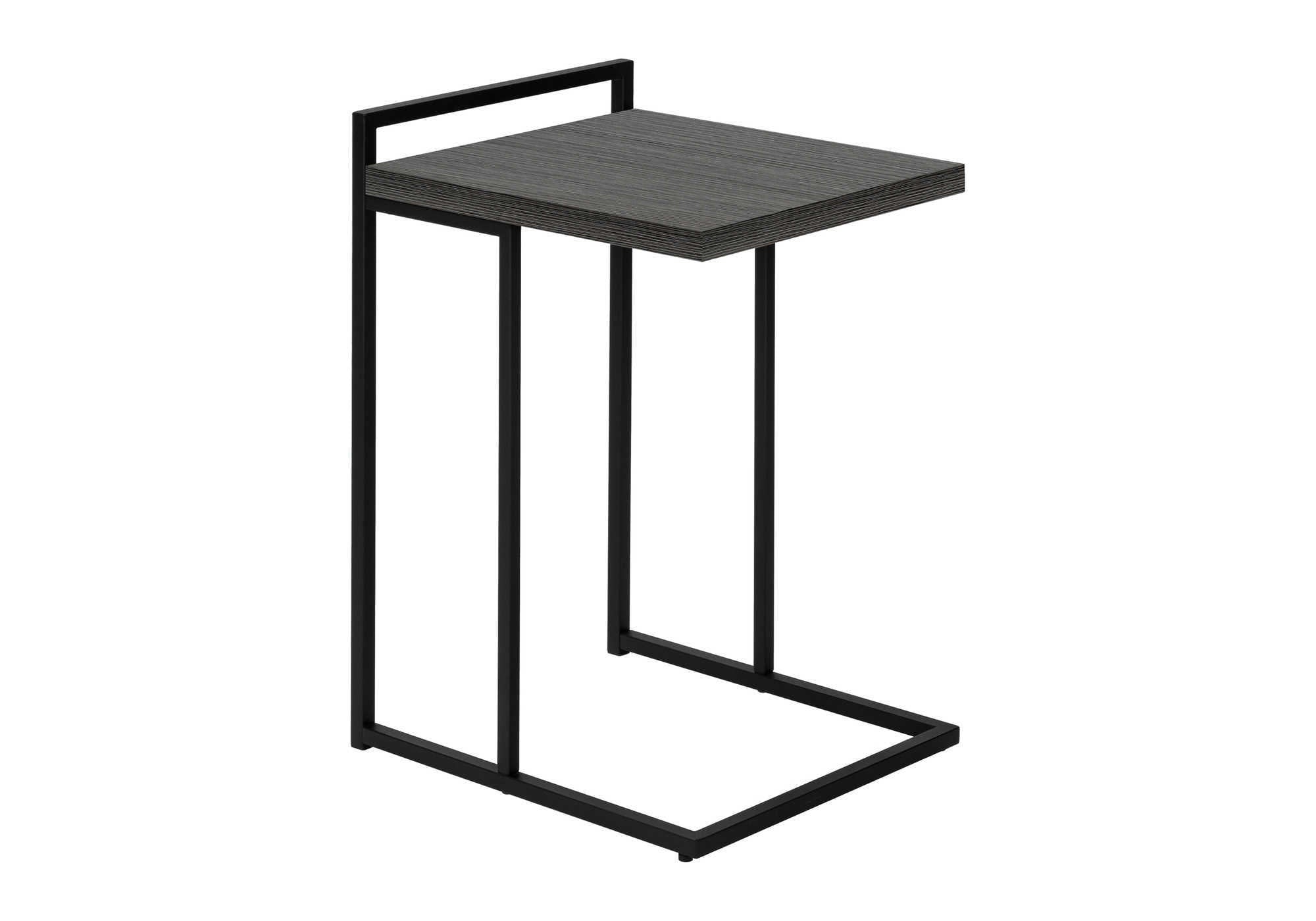 ACCENT TABLE - 25""H / GREY / BLACK METAL