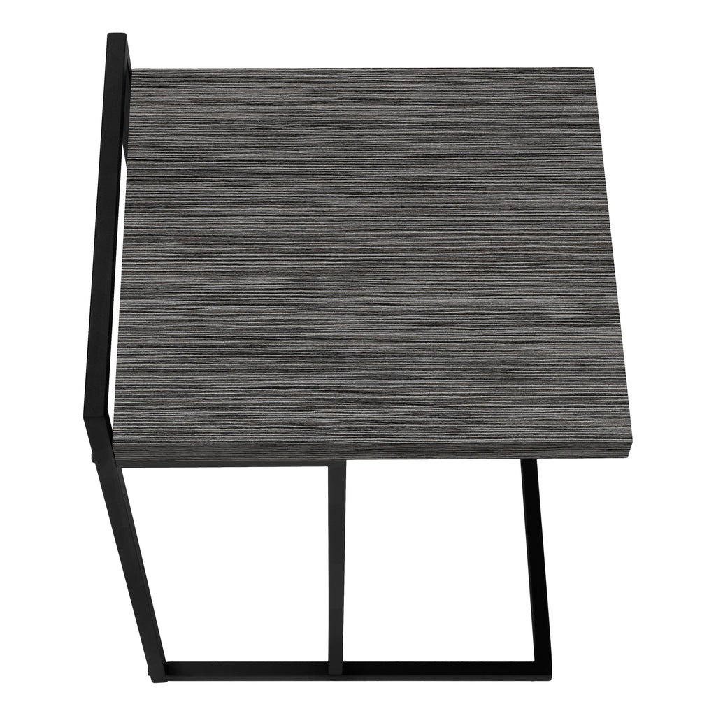 ACCENT TABLE - 25""H / GREY / BLACK METAL