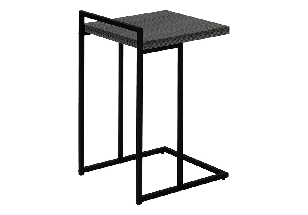 ACCENT TABLE - 25""H / GREY / BLACK METAL