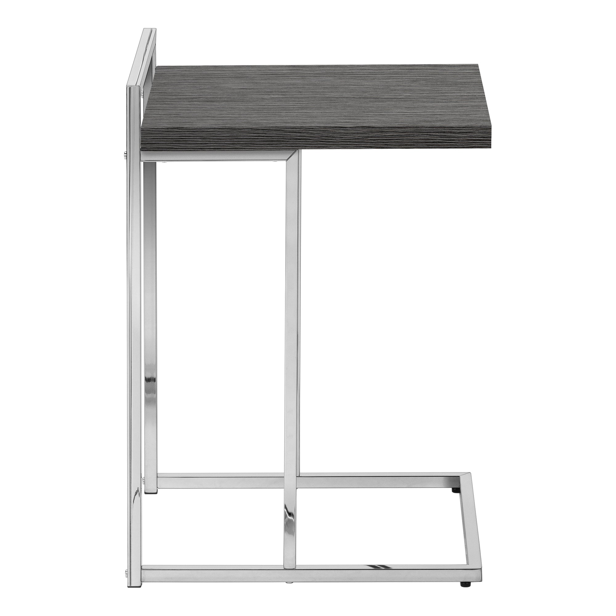 ACCENT TABLE - 25""H / GREY / CHROME METAL