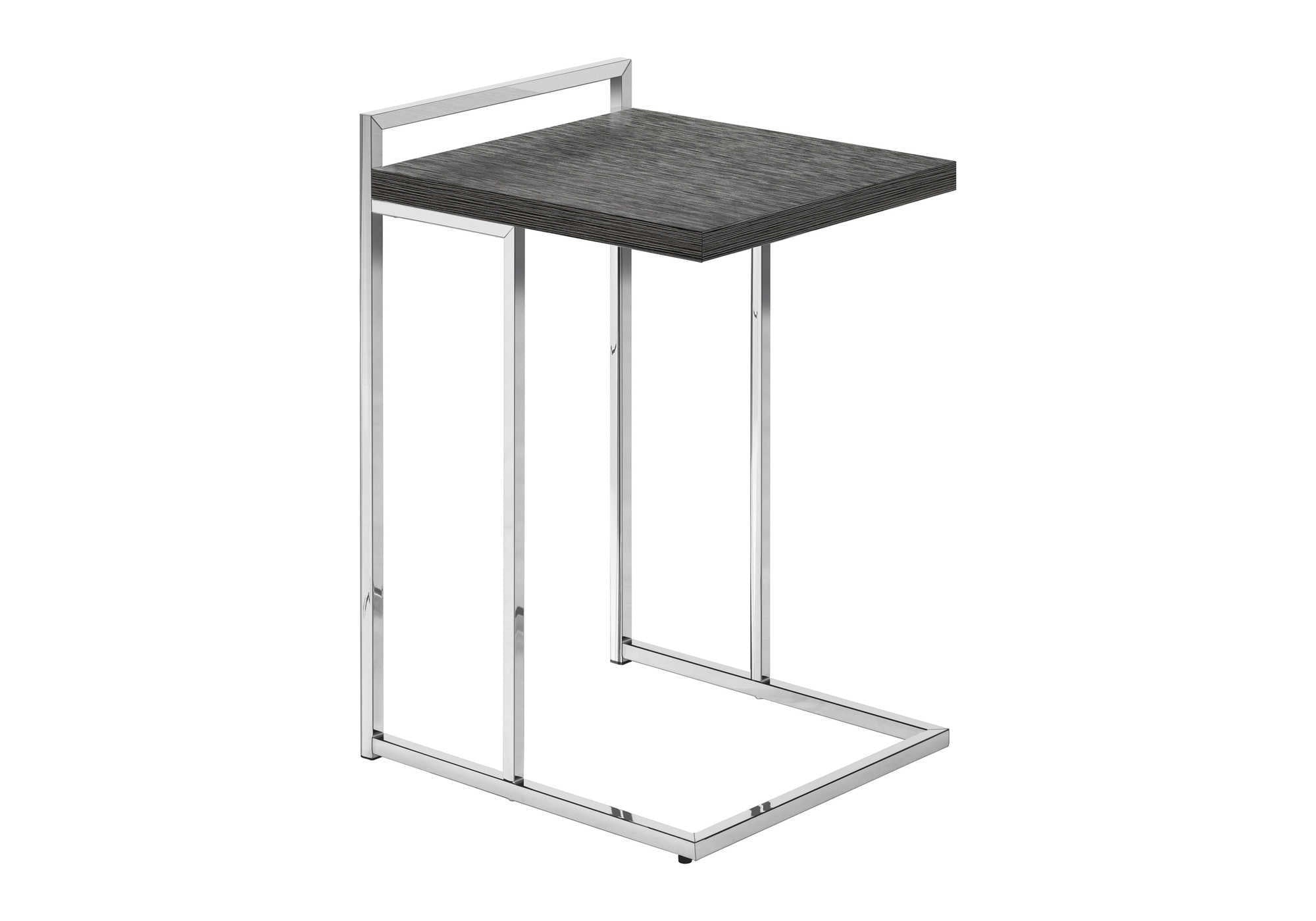 ACCENT TABLE - 25""H / GREY / CHROME METAL