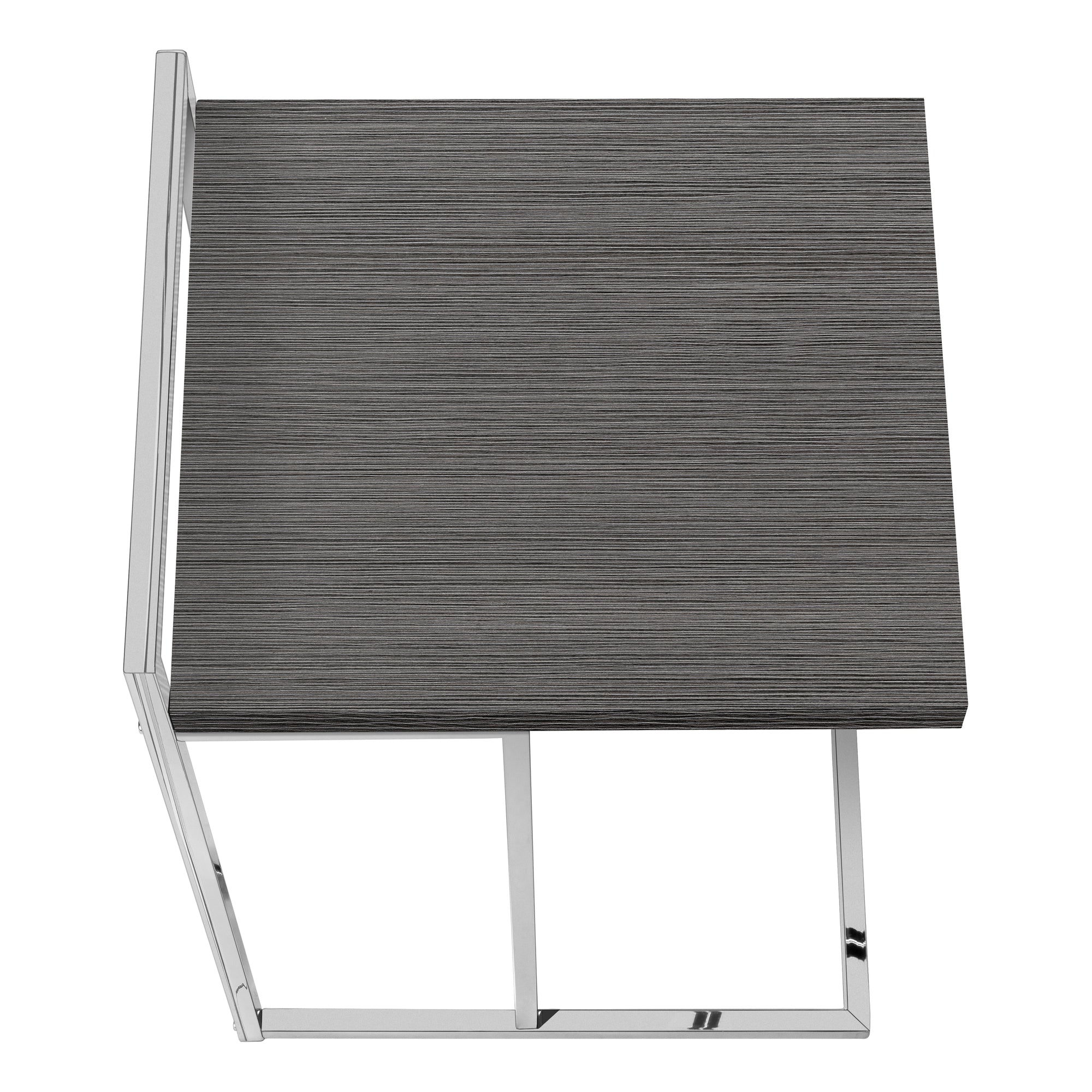 ACCENT TABLE - 25""H / GREY / CHROME METAL