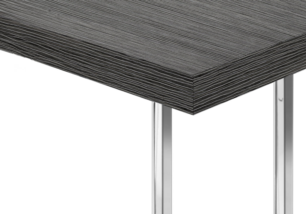 ACCENT TABLE - 25""H / GREY / CHROME METAL