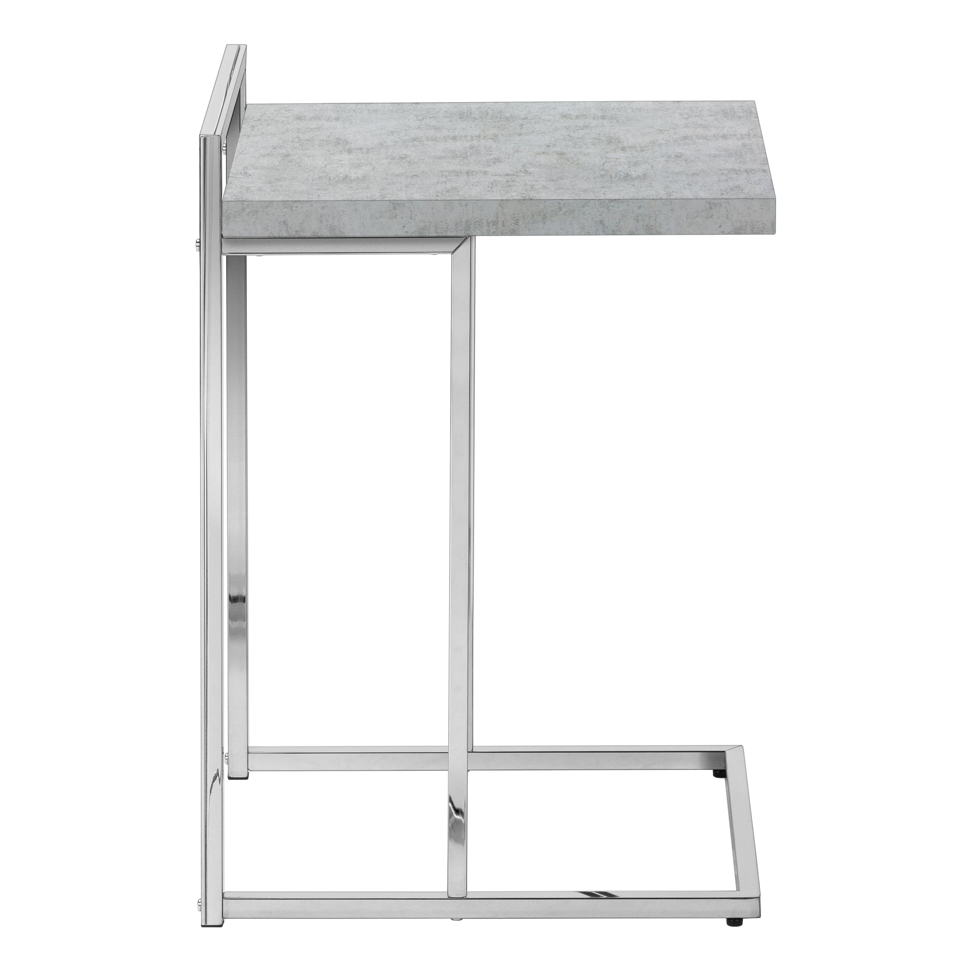 ACCENT TABLE - 25""H / GREY CEMENT / CHROME METAL