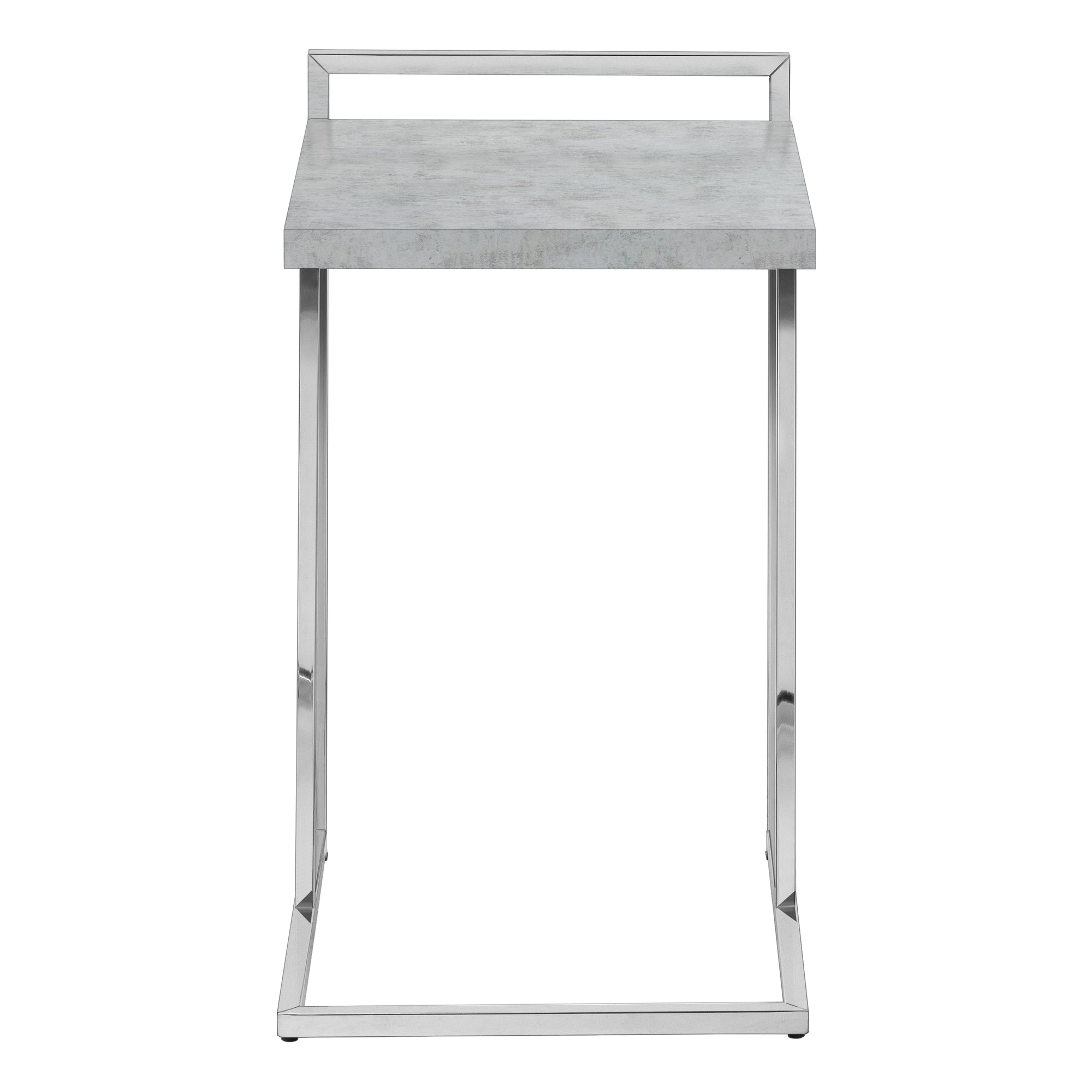 ACCENT TABLE - 25""H / GREY CEMENT / CHROME METAL