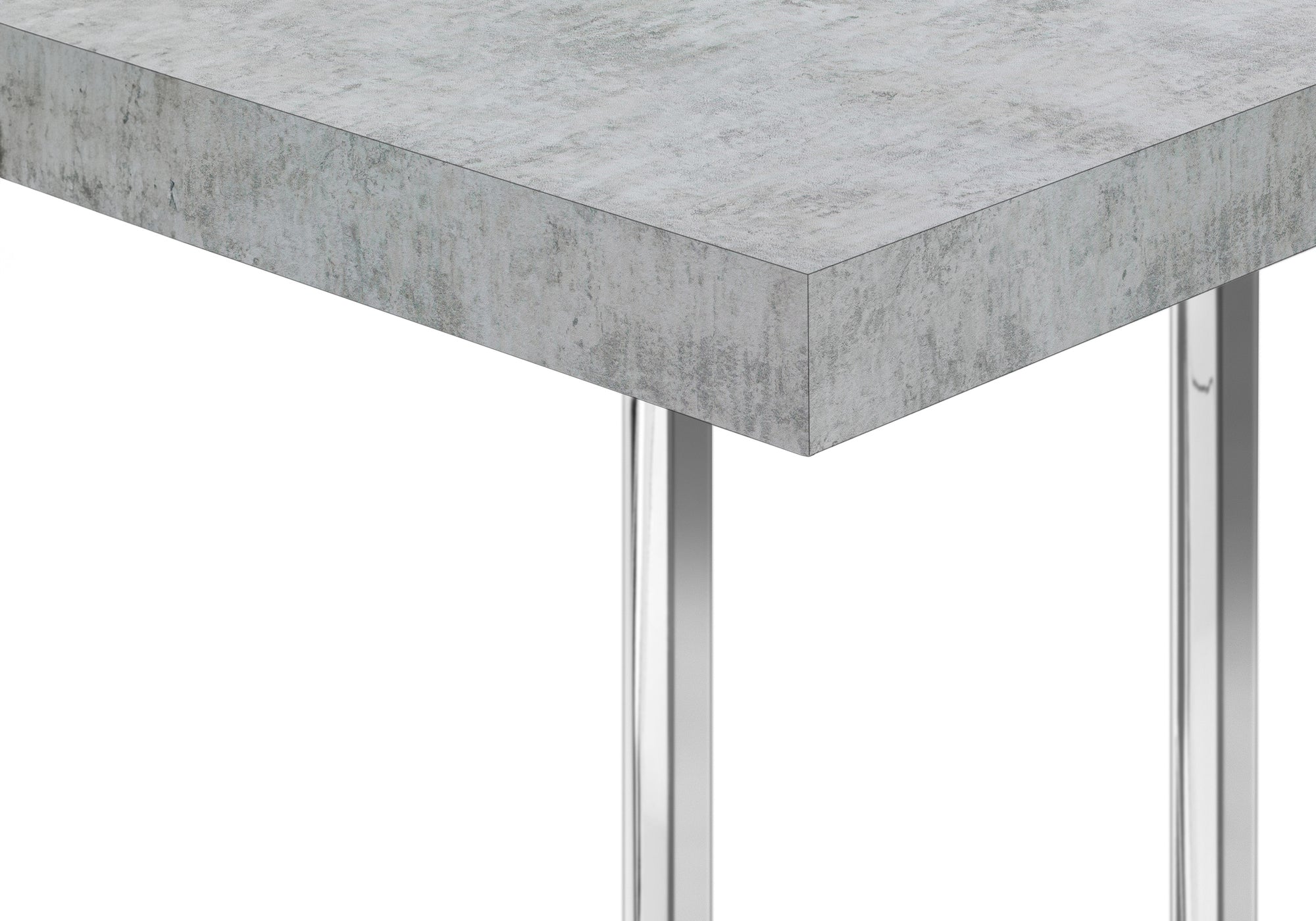 ACCENT TABLE - 25""H / GREY CEMENT / CHROME METAL