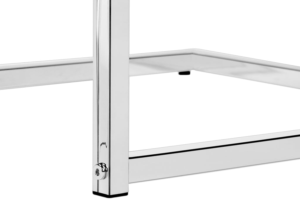 ACCENT TABLE - 25""H / GREY CEMENT / CHROME METAL