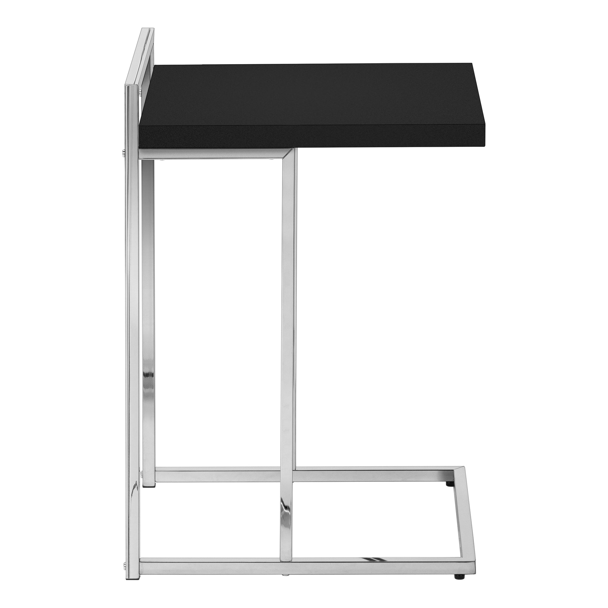 ACCENT TABLE - 25""H / BLACK / CHROME METAL