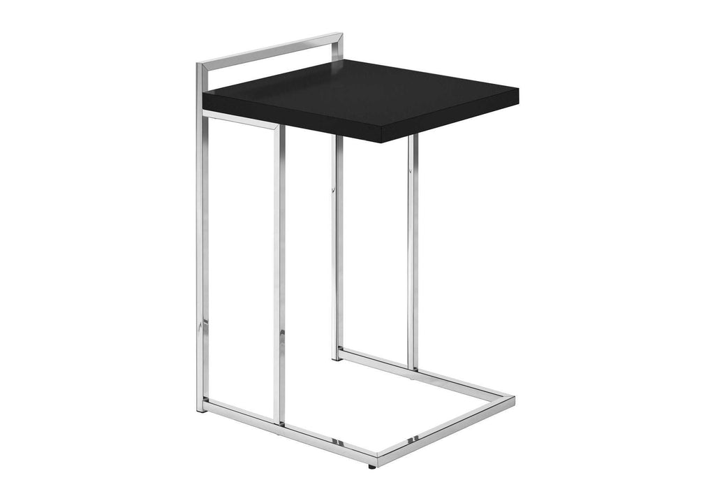 ACCENT TABLE - 25""H / BLACK / CHROME METAL
