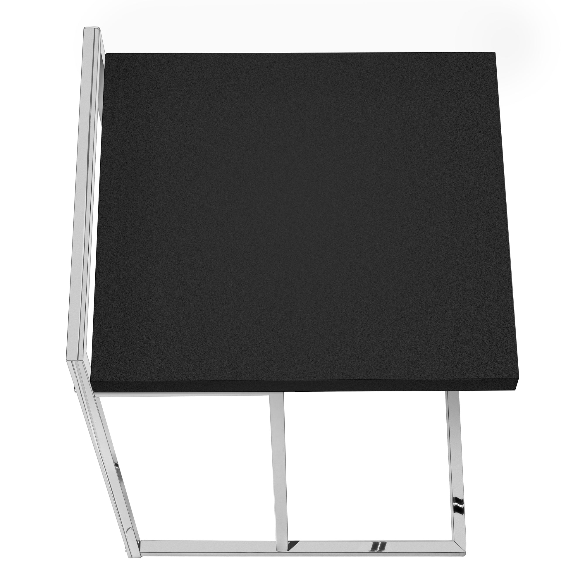 ACCENT TABLE - 25""H / BLACK / CHROME METAL