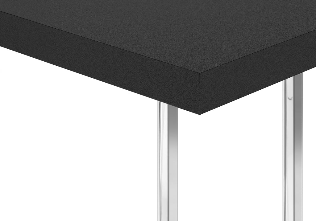 ACCENT TABLE - 25""H / BLACK / CHROME METAL