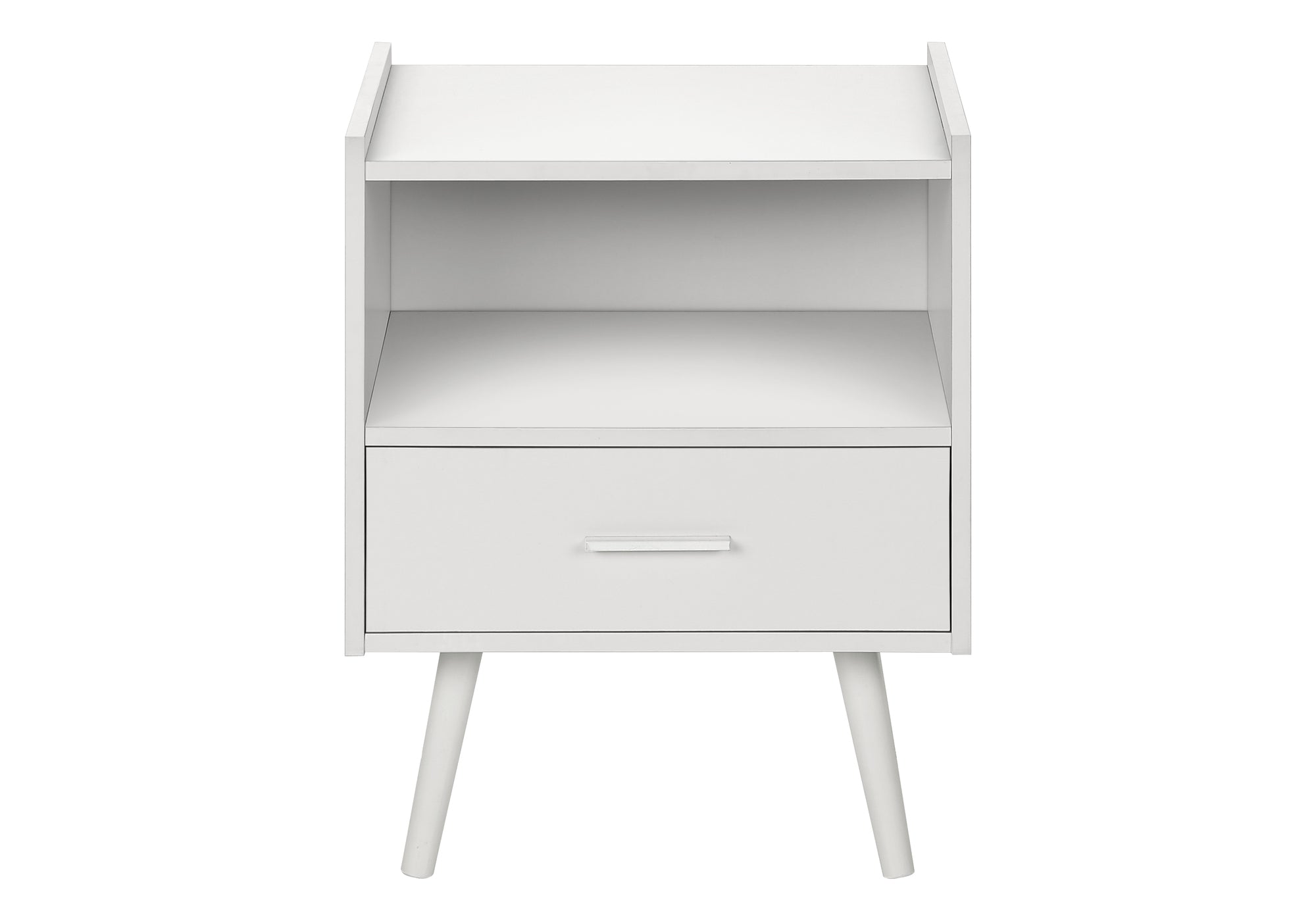 ACCENT TABLE - 24""H / WHITE END TABLE WITH 1 DRAWER